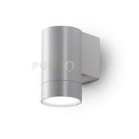 GES1062- APPLIQUE 1 LUCE ATTCACO GU10 COLORE GRIGIO ALLUMINIO IN ALLUMINIO IP54 H.11,5CM