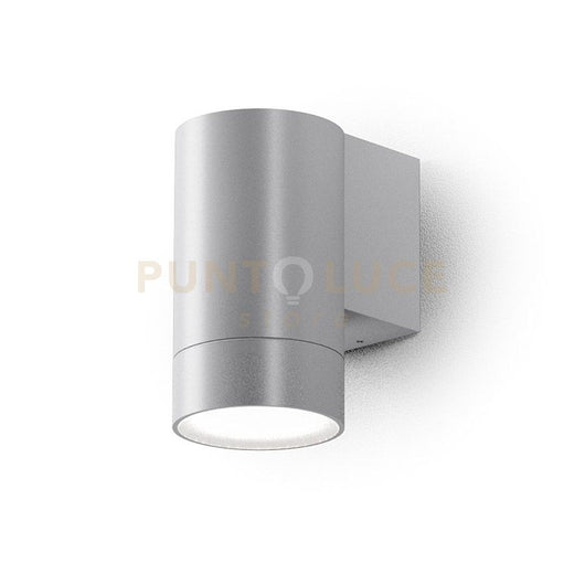 GES1062- APPLIQUE 1 LUCE ATTCACO GU10 COLORE GRIGIO ALLUMINIO IN ALLUMINIO IP54 H.11,5CM