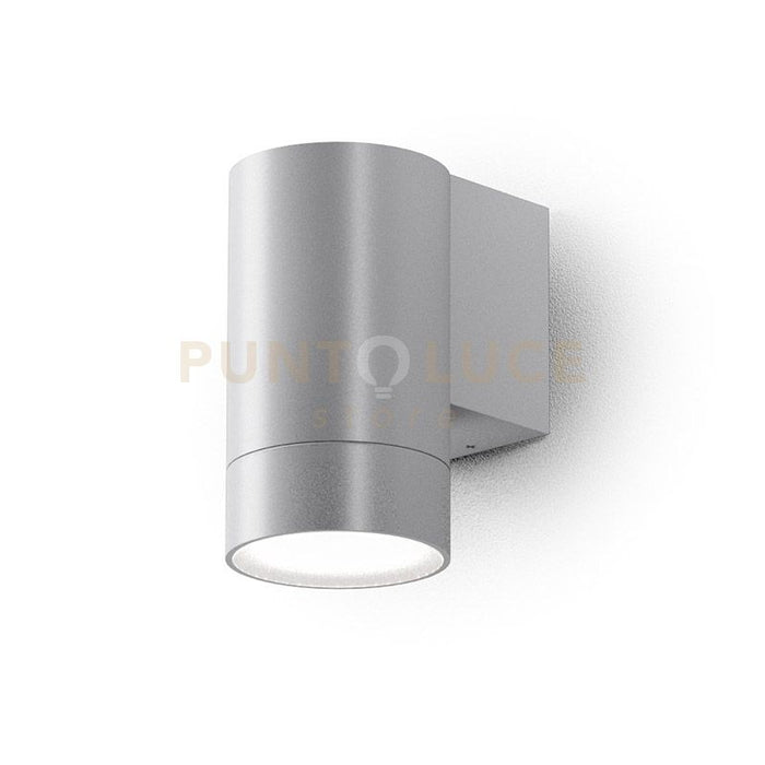 GES1062- APPLIQUE 1 LUCE ATTCACO GU10 COLORE GRIGIO ALLUMINIO IN ALLUMINIO IP54 H.11,5CM