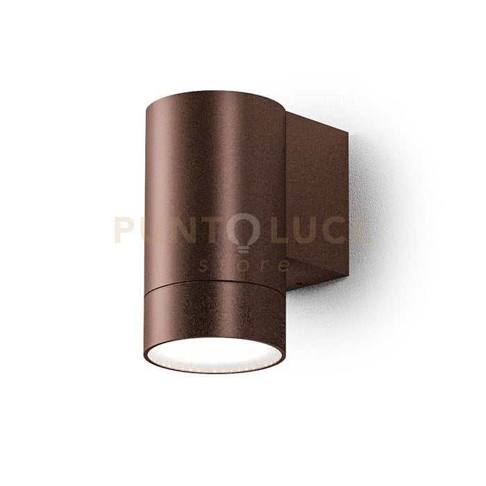 GES1063- APPLIQUE 1 LUCE ATTCACO GU10 COLORE MARRONE IN ALLUMINIO IP54 H.11,5CM
