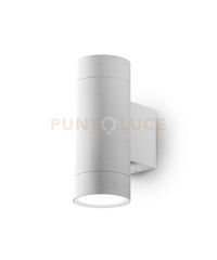 GES1064- APPLIQUE 1 LUCE ATTCACO GU10 COLORE BIANCO IN ALLUMINIO IP54 H.16CM