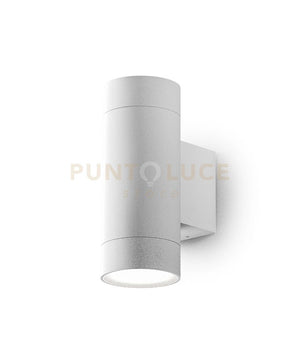 GES1064- APPLIQUE 1 LUCE ATTCACO GU10 COLORE BIANCO IN ALLUMINIO IP54 H.16CM