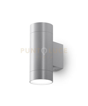GES1066- APPLIQUE 1 LUCE ATTCACO GU10 COLORE GRIGIO ALLUMINIO IN ALLUMINIO IP54 H.16CM