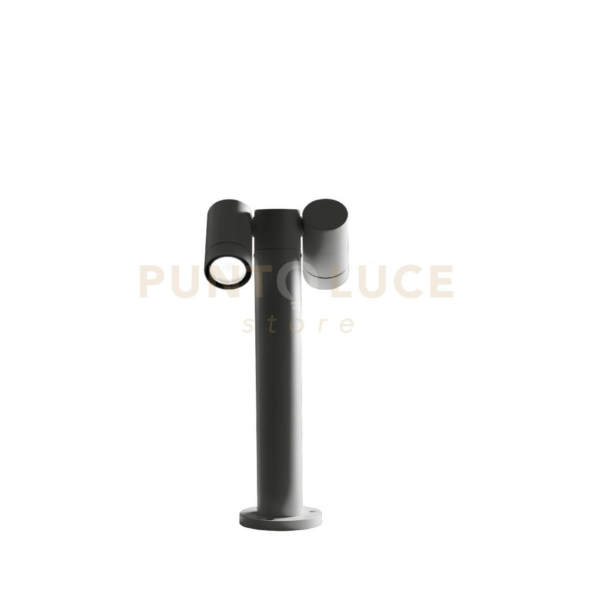 GES1122- PALETTO IN ALLUMINIO 2 LUCI ATTACCO GU10 ANTRACITE IP65 H.45CM ORIENTABILE