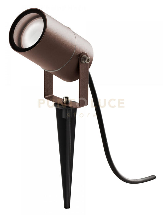 GES1131- FARO PROIETTORE MARRONE 1 LUCE ATTACCO GU10 IP65 D.6X10CM