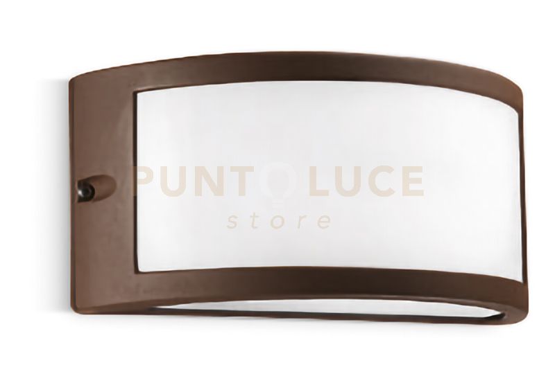 GES142- APPLIQUE RUGGINE 1 LUCE ATTACCO E27 IP54 IN ALLUMINIO