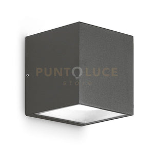 GES170- APPLIQUE 2 LUCI ATTACCO GX53 ALLUMINIO E VETRO COLORE ANTRACITE