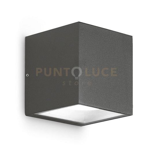 GES170- APPLIQUE 2 LUCI ATTACCO GX53 ALLUMINIO E VETRO COLORE ANTRACITE