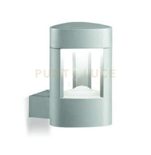 GES482- APPLIQUE 1 LUCE ATTACCO GX53 GRIGIO METALLIZZATO  H.20CM IP54