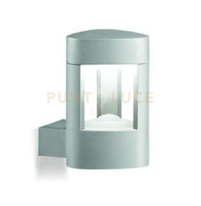 GES482- APPLIQUE 1 LUCE ATTACCO GX53 GRIGIO METALLIZZATO  H.20CM IP54