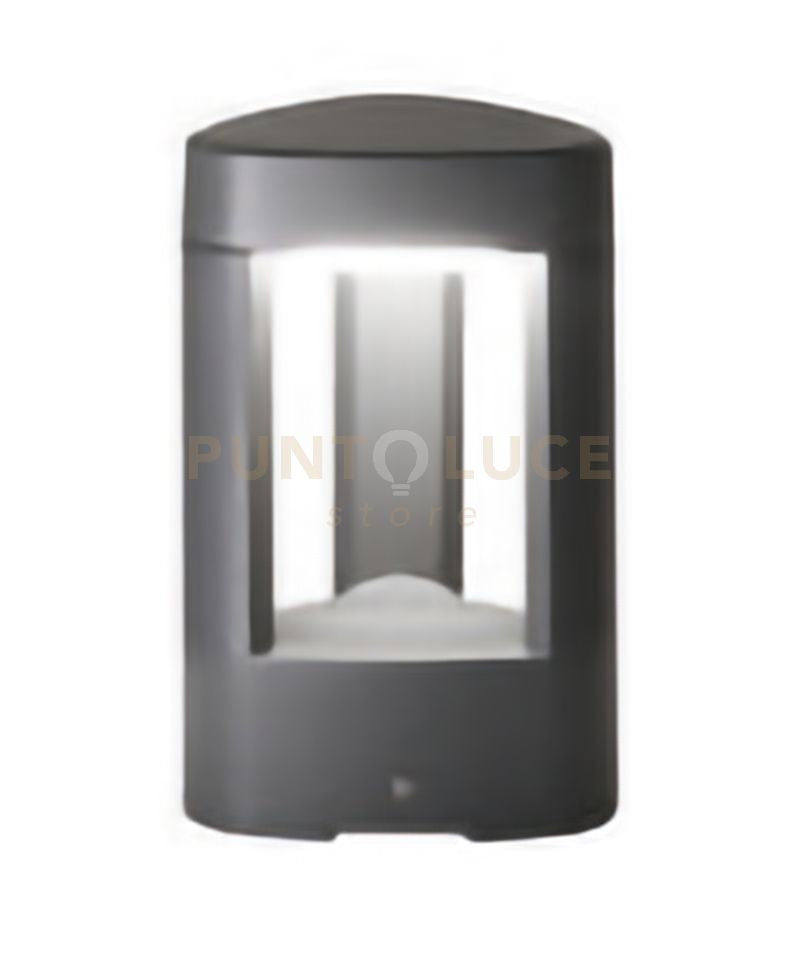 GES493- PALETTO IN ALLUMINIO 1 LUCE ATTACCO GX53 GRIGIO ANTRACITE H.20CM