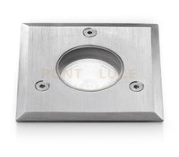 GES541- SEGNAPASSI IN ALLUMINIO E ACCIAIO  AISI 306 LED 4000K 183LM 3W QUADRATO