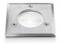 GES545- SEGNAPASSI IN ALLUMINIO E ACCIAIO  AISI 306 LED 4000K 785LM 9W QUADRATO