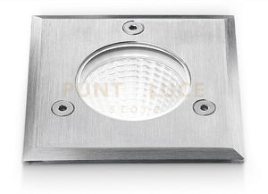 GES545- SEGNAPASSI IN ALLUMINIO E ACCIAIO  AISI 306 LED 4000K 785LM 9W QUADRATO