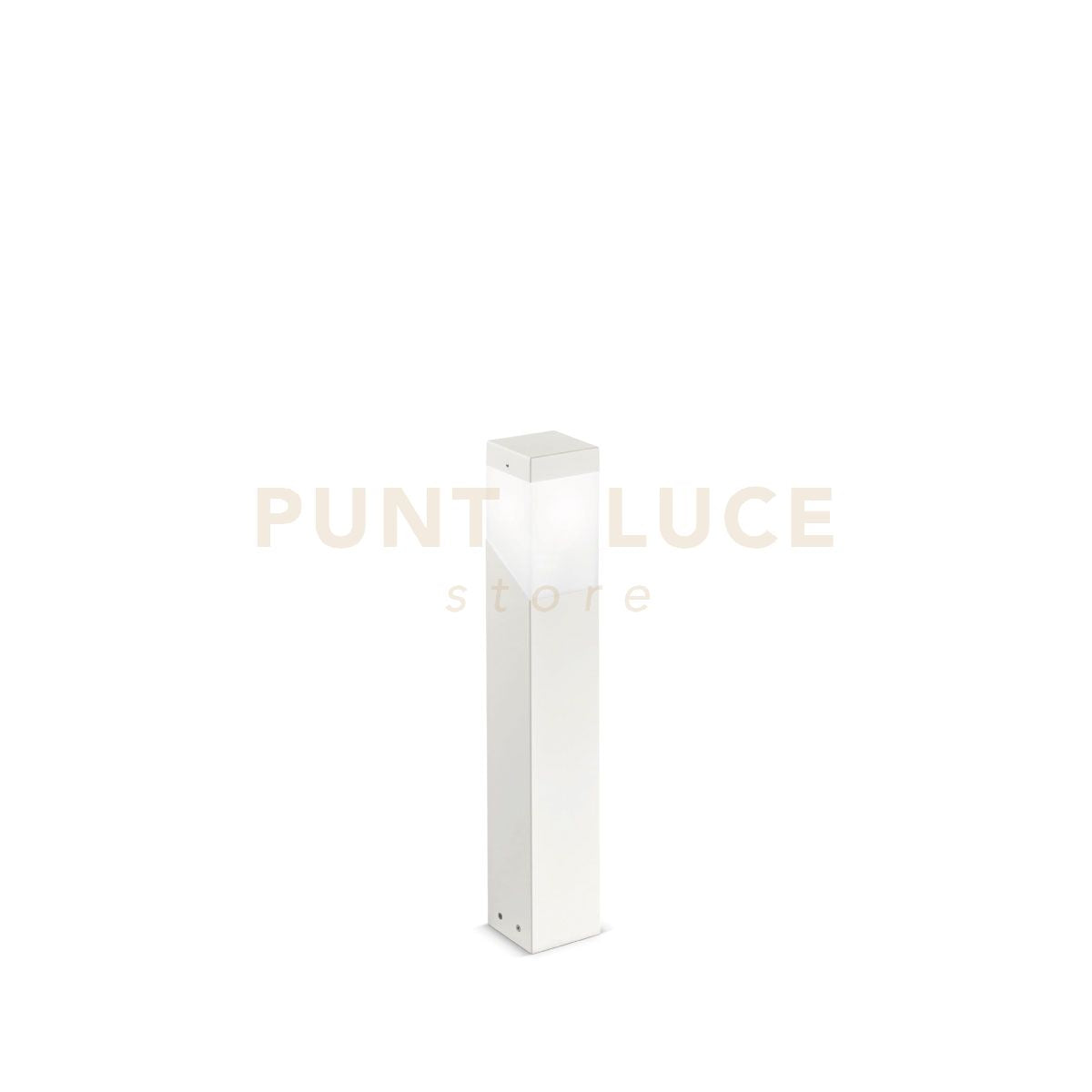 GES600- PALETTO BIANCO 1 LUCE ATTACCO E27 IP44 ALLUMINIO 60CM