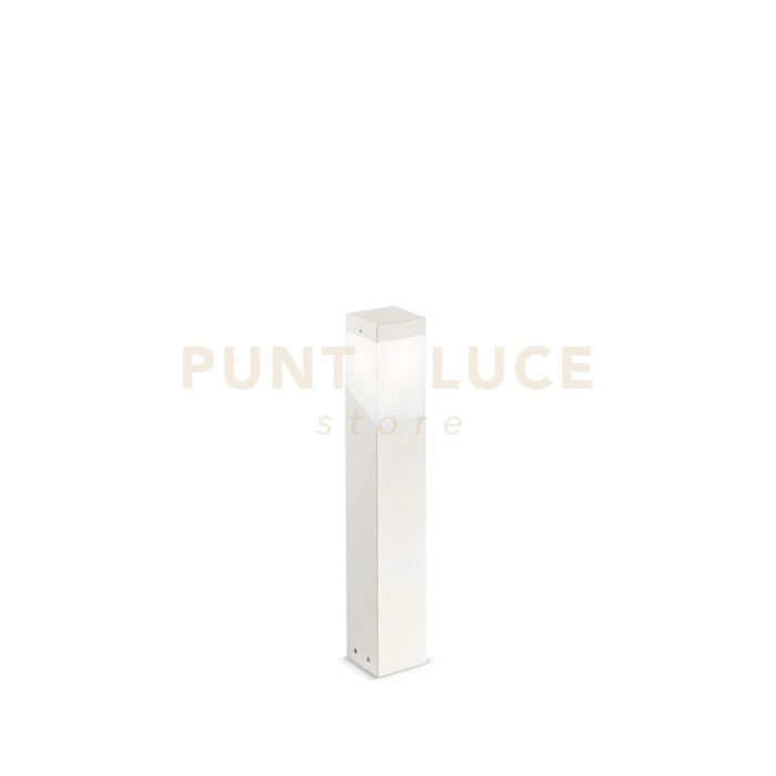 GES600- PALETTO BIANCO 1 LUCE ATTACCO E27 IP44 ALLUMINIO 60CM