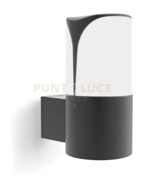 GES733- APPLIQUE H.18CM D.9CM GRIGIO ANTRACITE 1 LUCE ATTACCO E27 IP44
