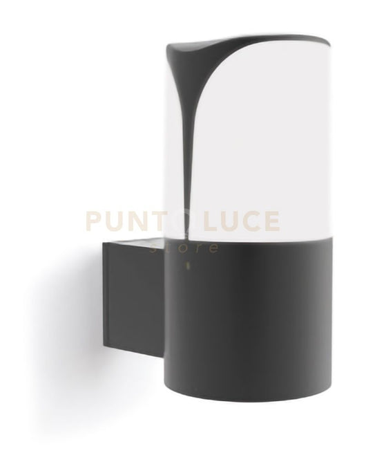 GES733- APPLIQUE H.18CM D.9CM GRIGIO ANTRACITE 1 LUCE ATTACCO E27 IP44