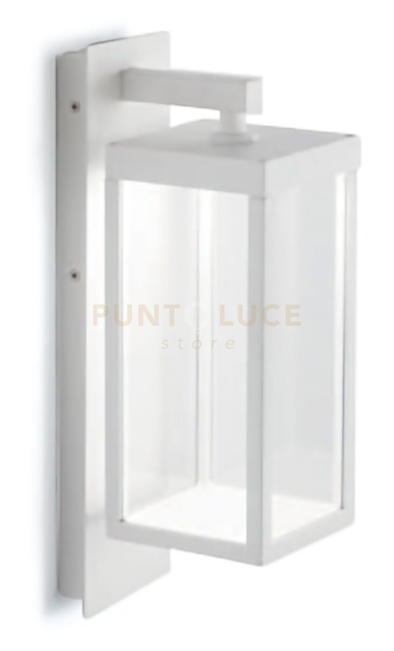 GES770- APPLIQUE ESTERNA BIANCA A LED 4000K 650LM 13W IP54 ALLUMINIO E VETRO