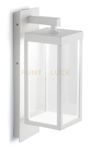 GES770- APPLIQUE ESTERNA BIANCA A LED 4000K 650LM 13W IP54 ALLUMINIO E VETRO