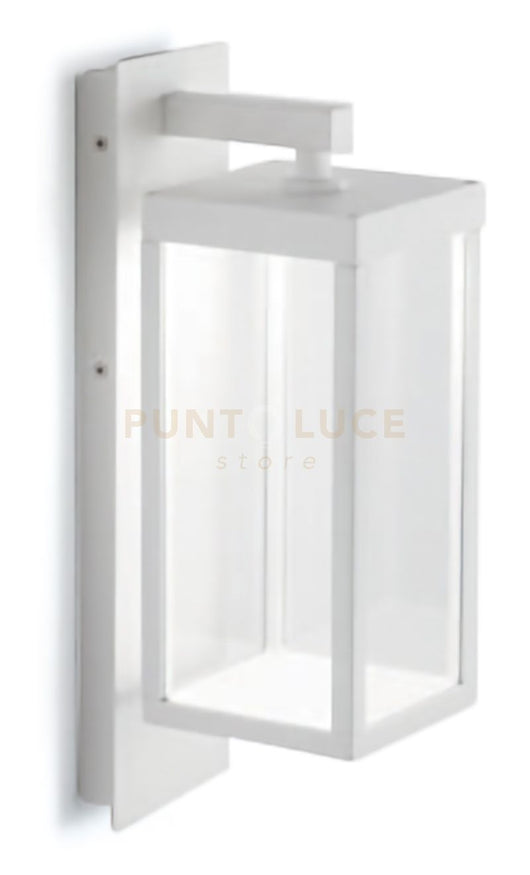 GES770- APPLIQUE ESTERNA BIANCA A LED 4000K 650LM 13W IP54 ALLUMINIO E VETRO