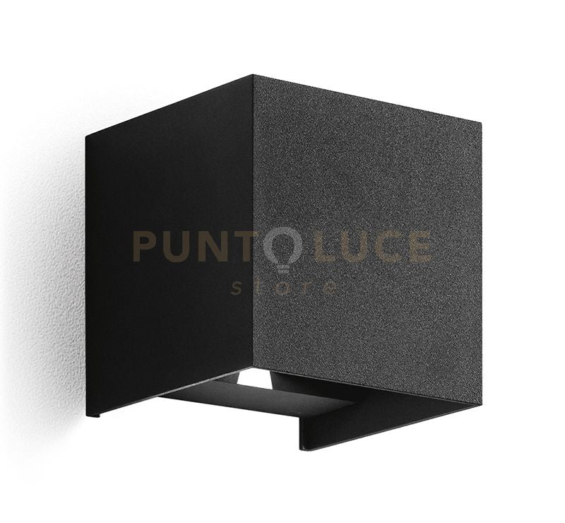 GES863N- APPLIQUE NERO A LED 2 LUCI BIEMISSIONE 4000K 440LM 2X5W  IP54