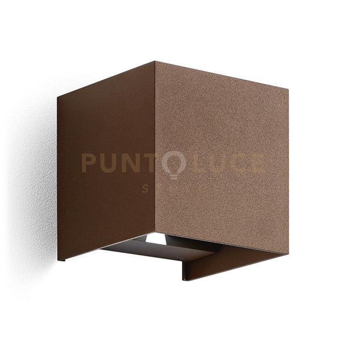 GES864N-  APPLIQUE RUGGINE A LED 2 LUCI BIEMISSIONE 4000K 500LM 2X5W  IP54