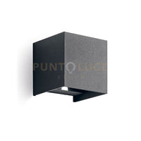 GES866C-  APPLIQUE GRIGIO ANTRACITE A LED 2 LUCI BIEMISSIONE 3000K 840LM 2X10W  IP54 12X12CM