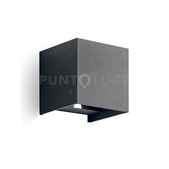 GES866C-  APPLIQUE GRIGIO ANTRACITE A LED 2 LUCI BIEMISSIONE 3000K 840LM 2X10W  IP54 12X12CM