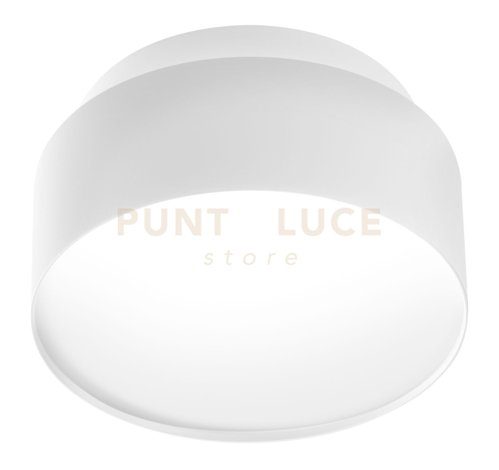 GFA1072- FARETTO IN ALLUMINIO D.14CM BIANCO SATINATO 2 LUCI LED 3000K 1350LM 2+16W