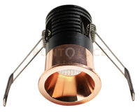 GFA1112C- FARETTO AD INCASSO OTTICA RIENTRATA A LED 3000K 400LM 5W D.4CM ORO ROSA