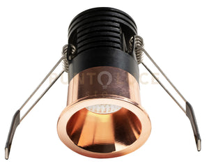 GFA1112C- FARETTO AD INCASSO OTTICA RIENTRATA A LED 3000K 400LM 5W D.4CM ORO ROSA