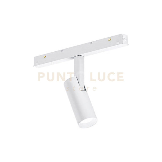 GFA1340-  MODULO LED INCLINABILE REGOLABILE PER BINARIO DOPPIA ACCENSIONE AD INCASTRO MAGNETICO PER BINARIO 48V 3000K 640LM 8W D.3,4CM BIANCO