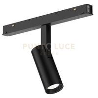 GFA1350ND- MODULO LED INCLINABILE REGOLABILE PER BINARIO DOPPIA ACCENSIONE AD INCASTRO MAGNETICO PER BINARIO 48V 4000K 638LM 8W D.3,4CM NERO DIMMERABILE