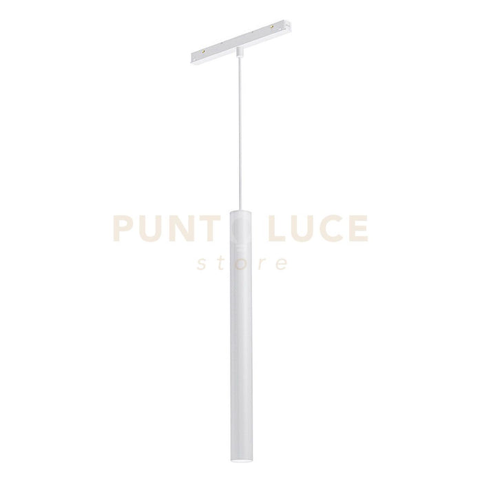 GFA1361- MODULO LED A SOSPENSIONE PER BINARIO DOPPIA ACCENSIONE AD INCASTRO MAGNETICO PER BINARIO 48V 3000K 725LM 10W H.40CM BIANCO