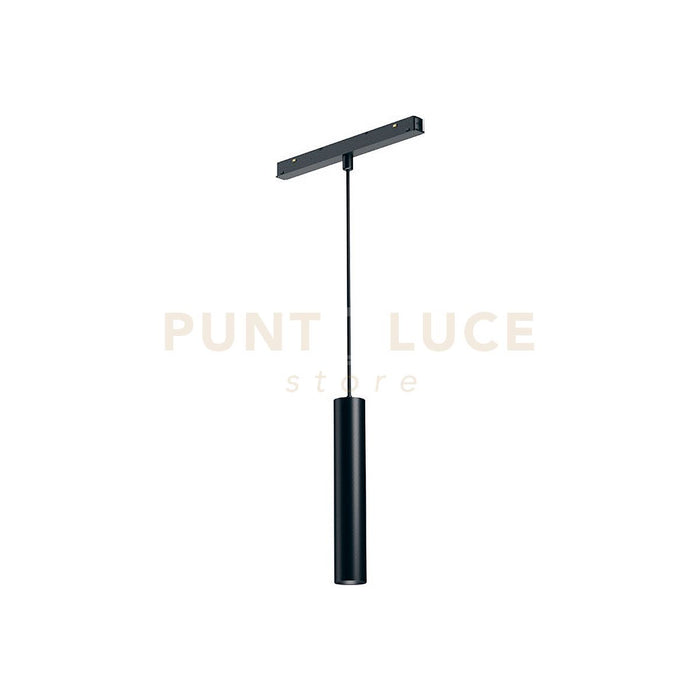 GFA1370- MODULO LED A SOSPENSIONE PER BINARIO DOPPIA ACCENSIONE AD INCASTRO MAGNETICO PER BINARIO 48V 3000K 671LM 10W H.20CM NERO