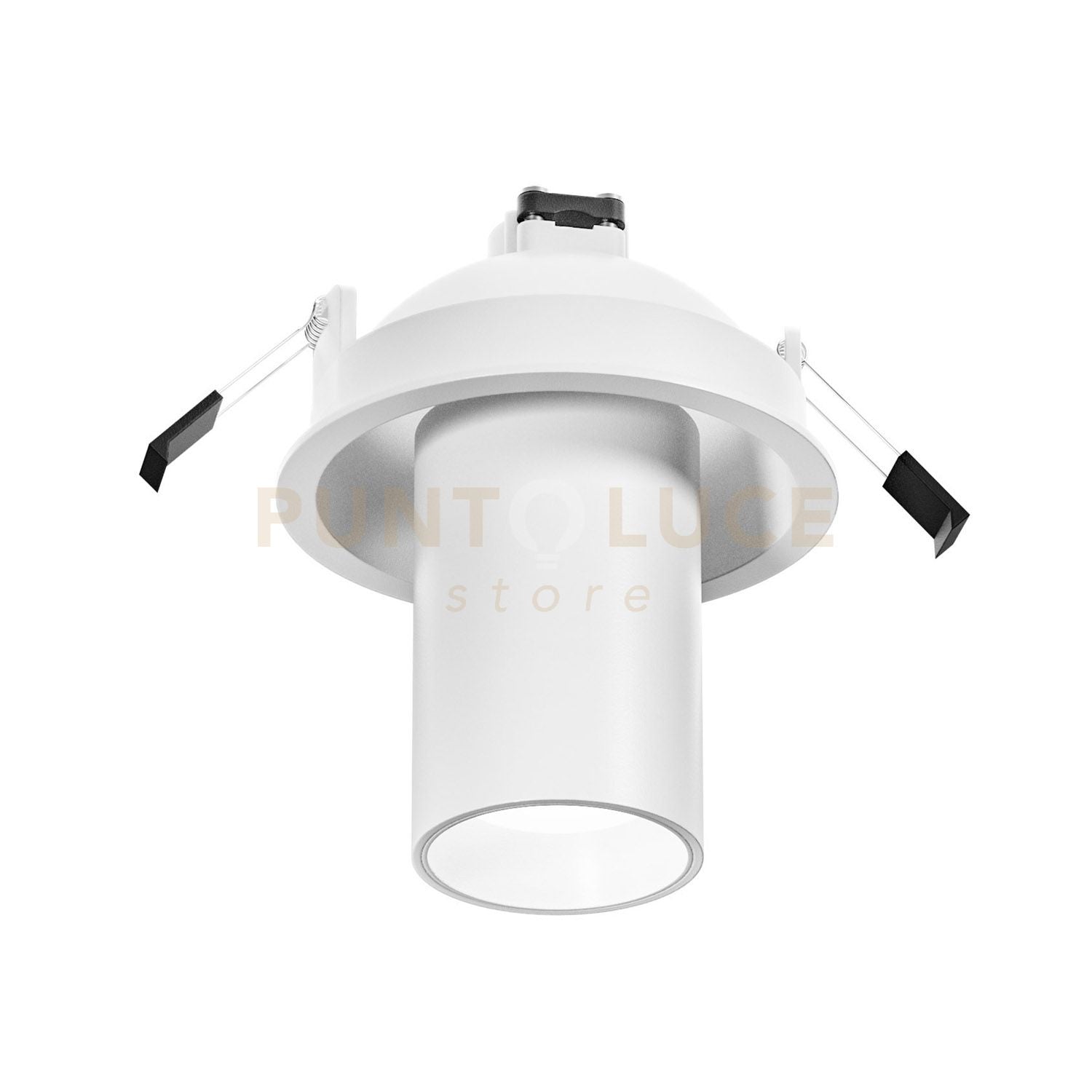 GFA1380- FARETTO AD INCASSO ORIENTABILE 1 LUCE ATTACCO GU10 COLORE BIANCO SATINATO D.5,7CM