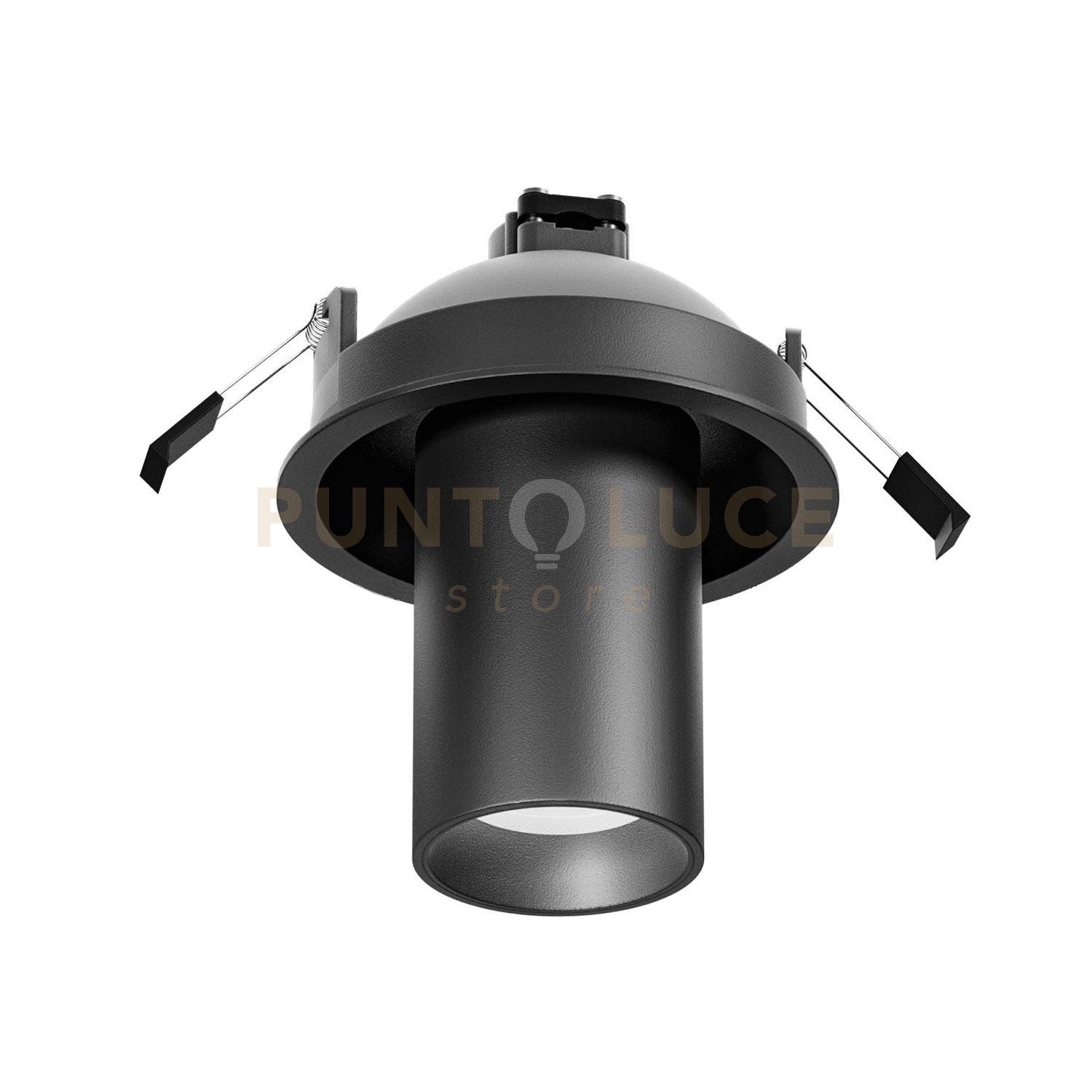 GFA1381-  FARETTO AD INCASSO ORIENTABILE 1 LUCE ATTACCO GU10 COLORE NERO SATINATO D.5,7CM