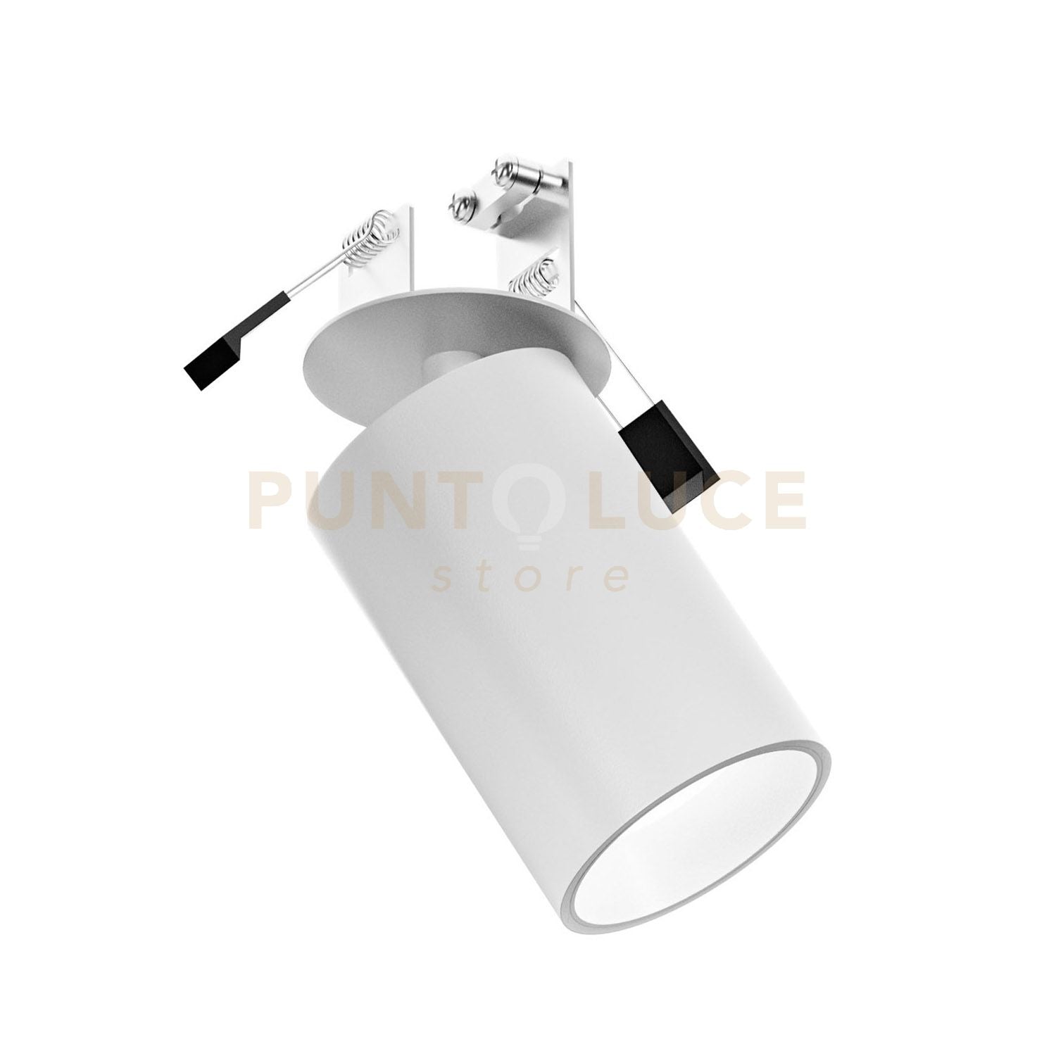 GFA1390- FARETTO AD INCASSO ORIENTABILE 1 LUCE ATTACCO GU10 COLORE BIANCO SATINATO D.5,7CM H.9CM