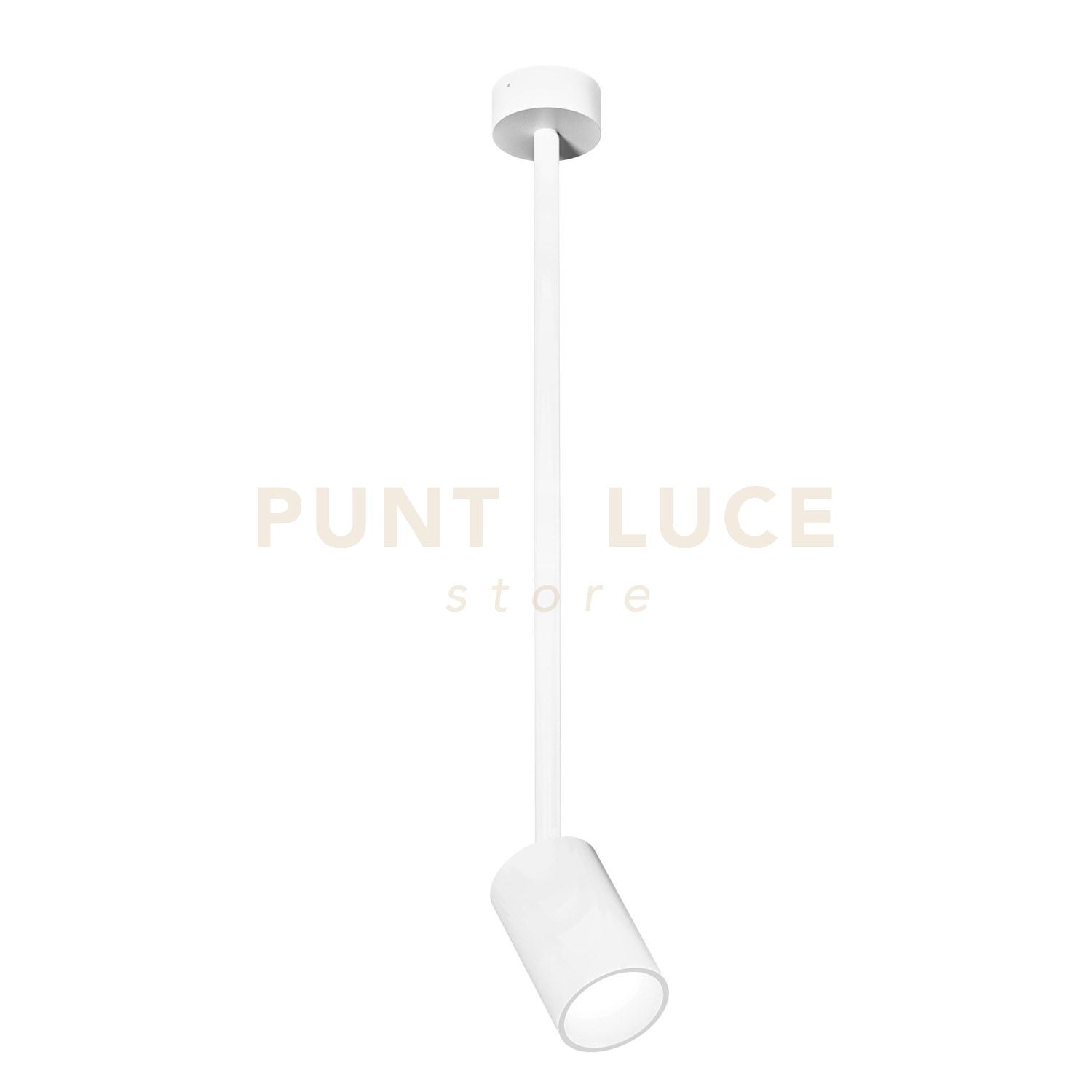 GFA1396- FARETTO SPOT ORIENTABILE 1 LUCE ATTACCO GU10 COLORE BIANCO SATINATO D.5,7CM H.43+9CM