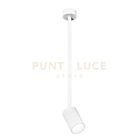 GFA1396- FARETTO SPOT ORIENTABILE 1 LUCE ATTACCO GU10 COLORE BIANCO SATINATO D.5,7CM H.43+9CM