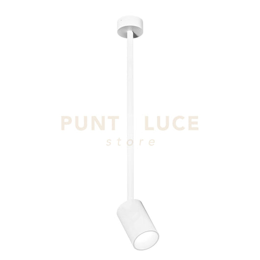 GFA1396- FARETTO SPOT ORIENTABILE 1 LUCE ATTACCO GU10 COLORE BIANCO SATINATO D.5,7CM H.43+9CM