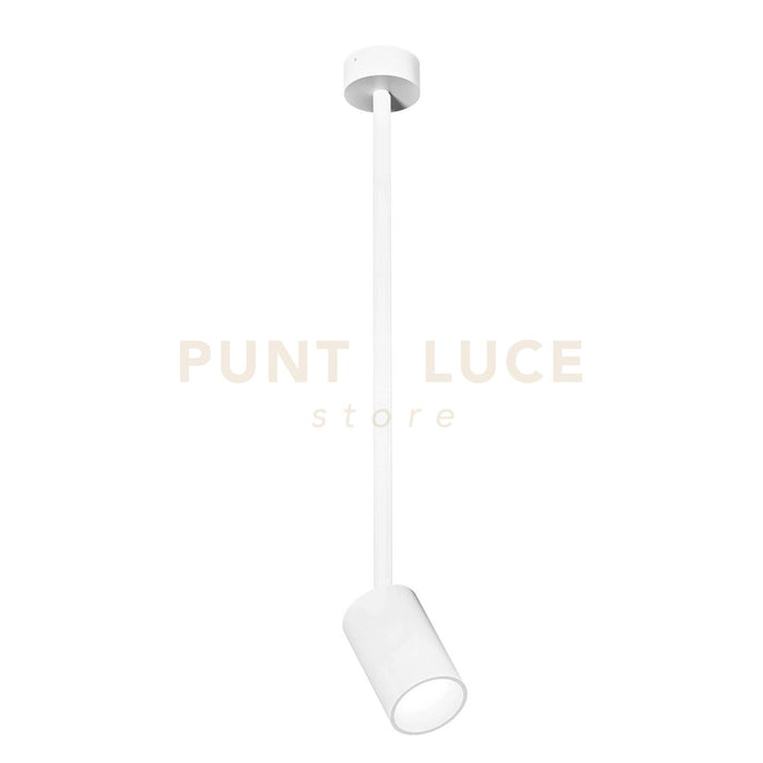 GFA1396- FARETTO SPOT ORIENTABILE 1 LUCE ATTACCO GU10 COLORE BIANCO SATINATO D.5,7CM H.43+9CM