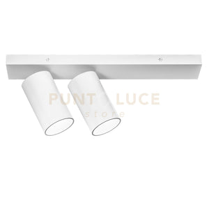GFA1398- SPOT 2 FARETTI ATTACCO GU10 ORIENTABILI COLORE BIANCO OPACO