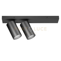 GFA1399- SPOT 2 FARETTI ATTACCO GU10 ORIENTABILI COLORE NERO OPACO