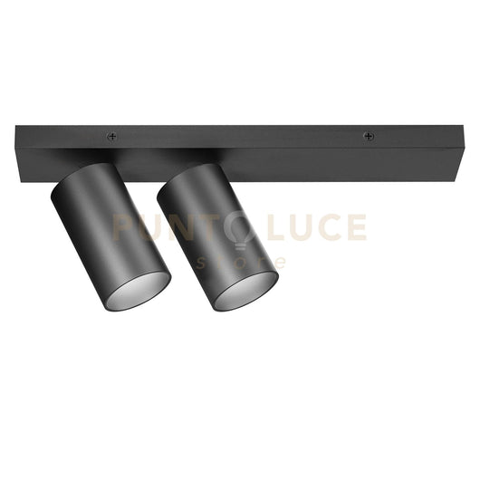 GFA1399- SPOT 2 FARETTI ATTACCO GU10 ORIENTABILI COLORE NERO OPACO