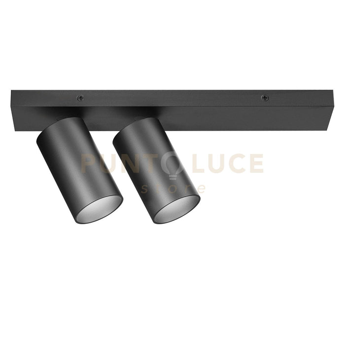 GFA1399- SPOT 2 FARETTI ATTACCO GU10 ORIENTABILI COLORE NERO OPACO