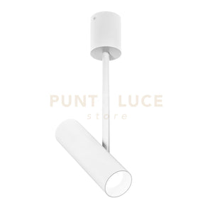 GFA1452C- FARETTO SPOT ORIENTABILE 1 LUCE ATTACCO LED 3000K 1010LM 12W COLORE BIANCO SATINATO D.5,5CM H.42CM