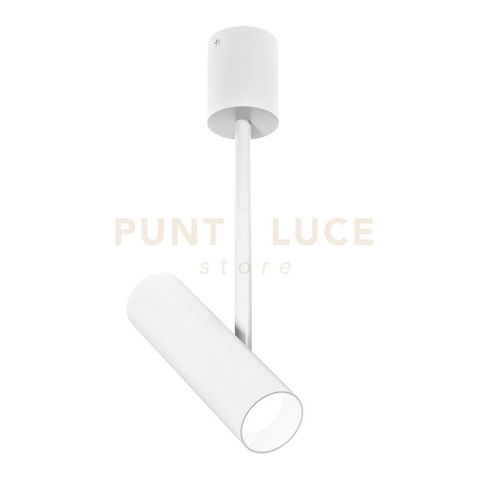 GFA1452C- FARETTO SPOT ORIENTABILE 1 LUCE ATTACCO LED 3000K 1010LM 12W COLORE BIANCO SATINATO D.5,5CM H.42CM