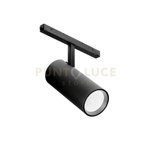 GFA1511- FARETTO LED ORIENTABILE DOPPA ACCENSIONE PER SIETMA BINARIO 48V INCASTRO MAGNETICO 3000K 2287LM 30W NERO D.7,5CM